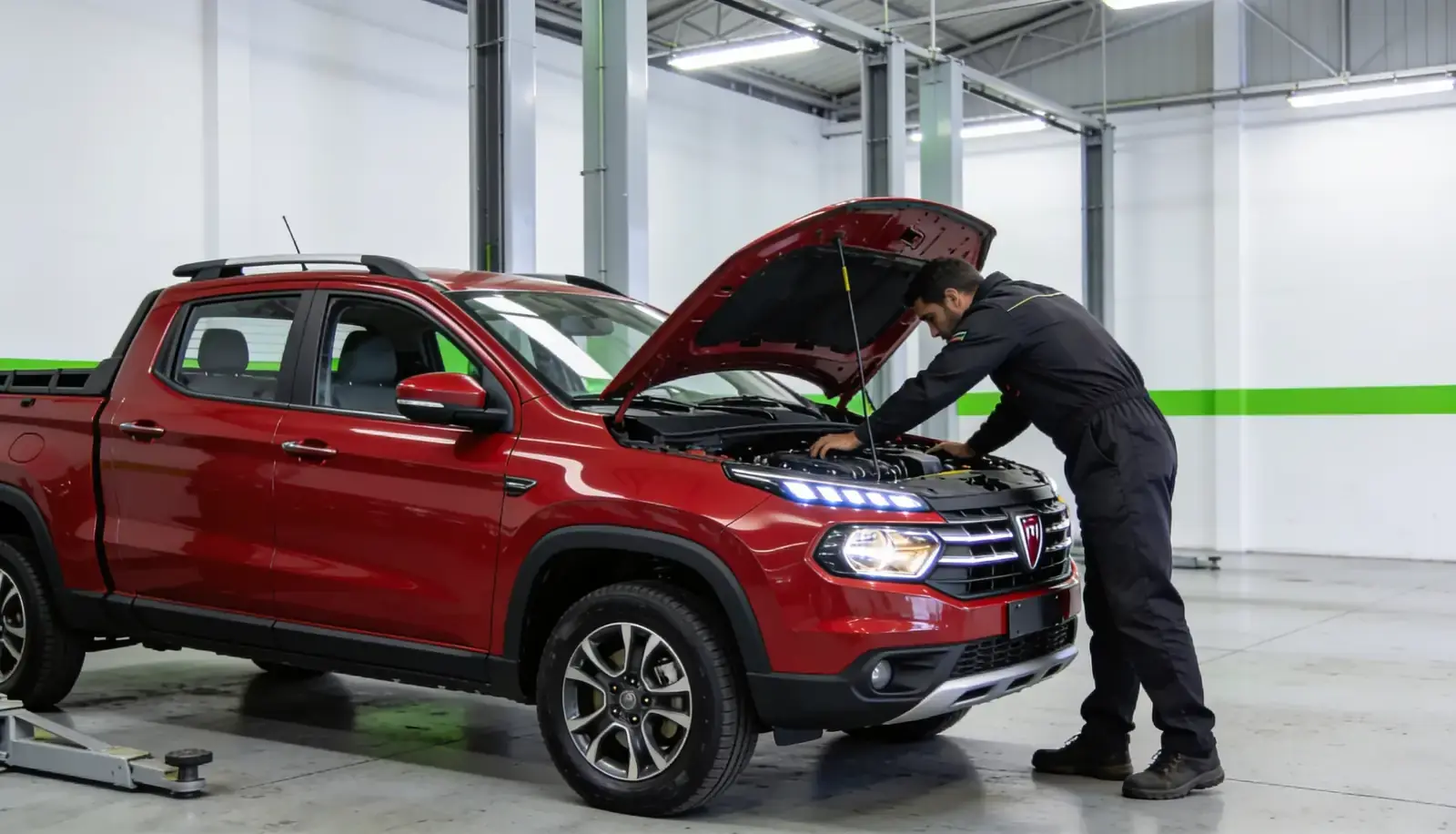 Fiat Toro em manutenção na Cidade Automotiva